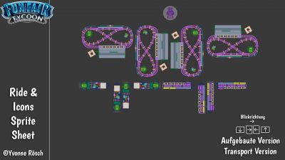 2D Sprites – Rides & Shops