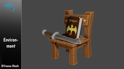 3D Environment – Book / Sword / Chair